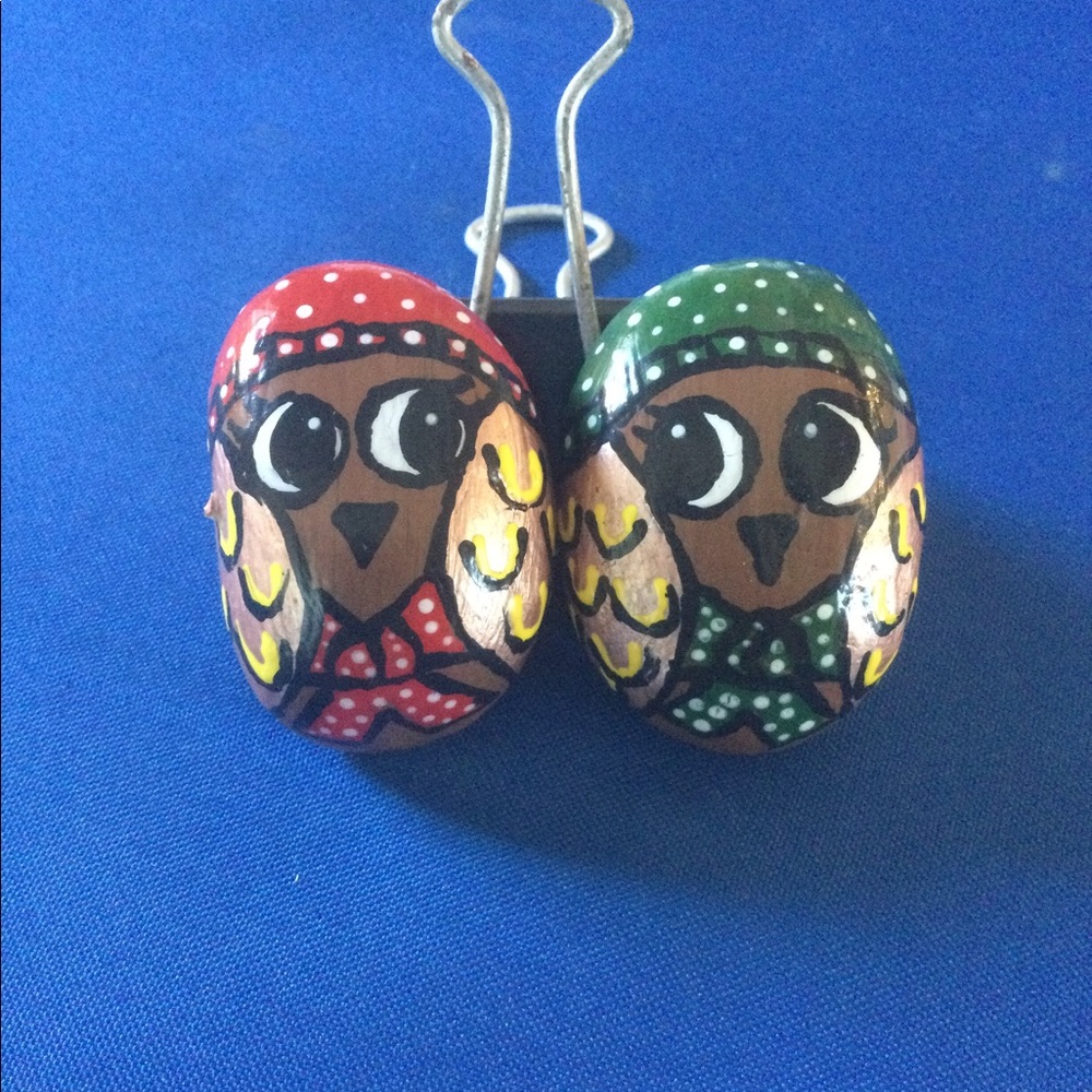 Pair of Hand Painted Rocks